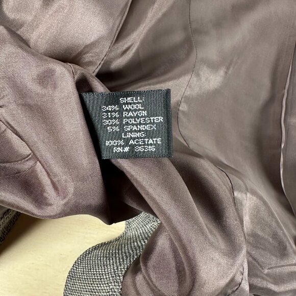 Finity Studio Wool Blend Jacket Women's 10 Brown tweed Pristine! - Picture 7 of 9